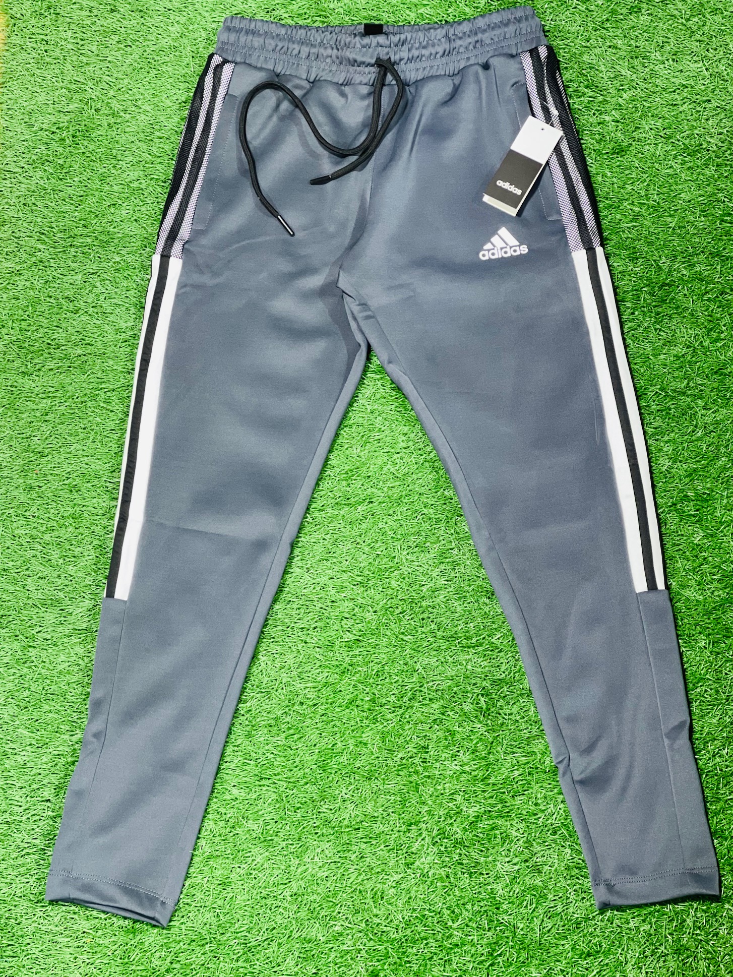 Buy Adidas Men's Cotton Trousers (4056561520941_AP2874_L_Grey and Black) at  Amazon.in