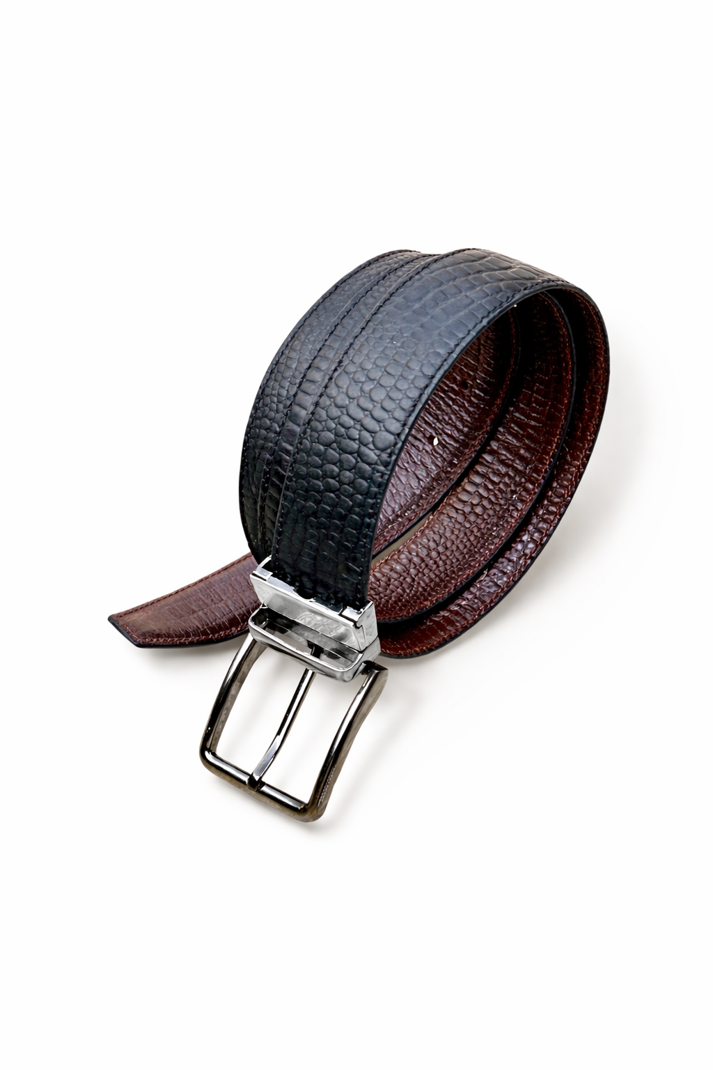 2-in-1 Reversible Belt Texture For Men - Image 2