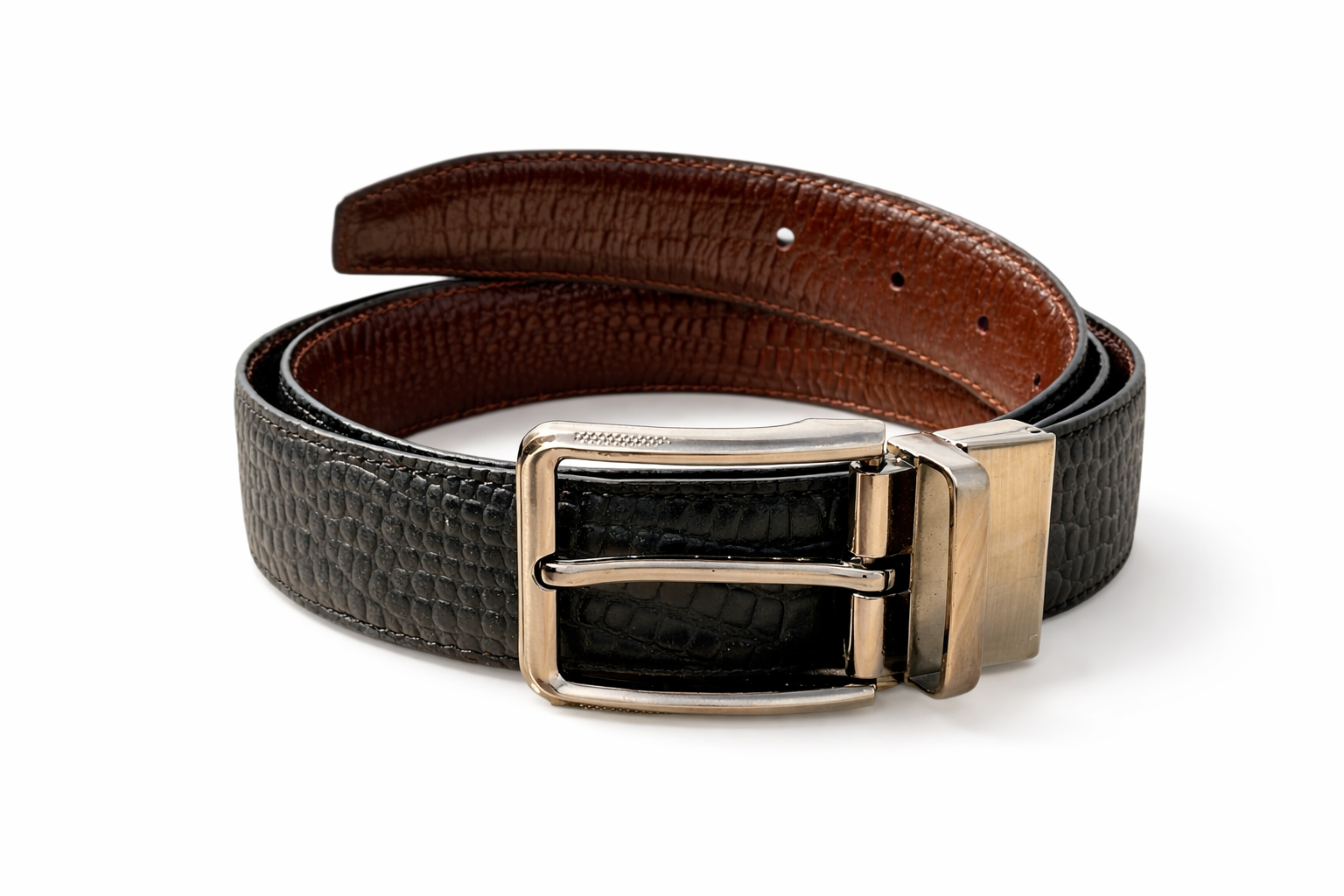 2-in-1 Reversible Belt Texture For Men