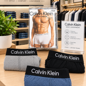 Ck Men's 100% Pure Cotton Boxer Underwear Pack of 3