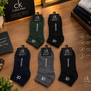 RJ Branded Men's Ankle High Socks – Premium Quality Pack of 5