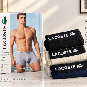 Men’s 100% Cotton Trunks – 3 Pack | Soft & Comfortable Everyday Underwear